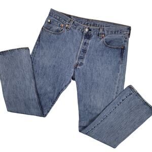 Vintage Levi's Men's 501 Button-Fly Jeans 36x32 Straight Leg Medium Wash Blue